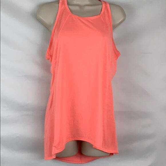 Athleta Neon pink salmon racer back tank top - Picture 1 of 8
